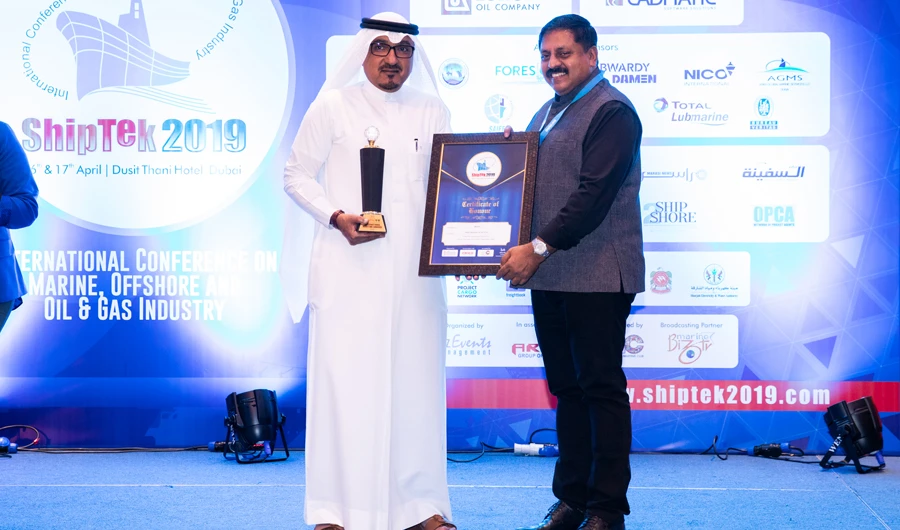 Hisham Al-Nughaimish, vice president — commercial and operations, Bahri Oil, received the award at a ceremony that took place at Dusit Thani hotel on April 16.