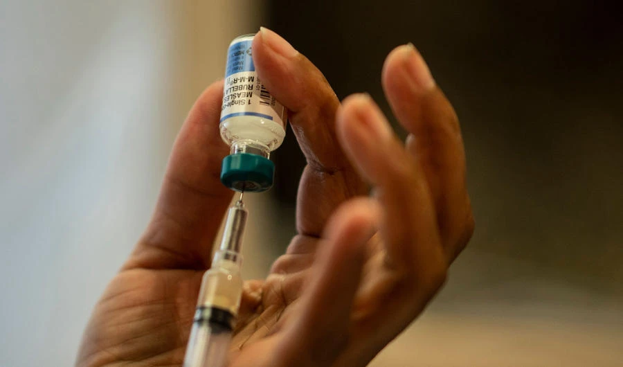 The United States recorded 695 cases of measles in 2019, the most of any year since the disease was declared eliminated in 2000, health authorities said on April 24, 2019. (AFP / Johannes Eisele)