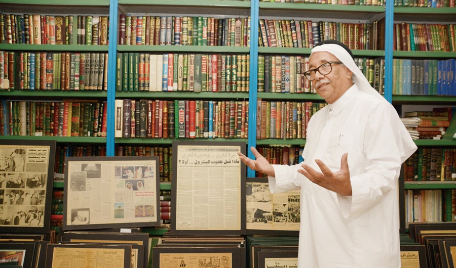 Jabber Abdullah Al-Ghamdi says his work has so far cost him more than SR4 million ($1.06 million) but he is determined to continue to make new value out of old newspapers. (AN photo by Huda Bashatah)