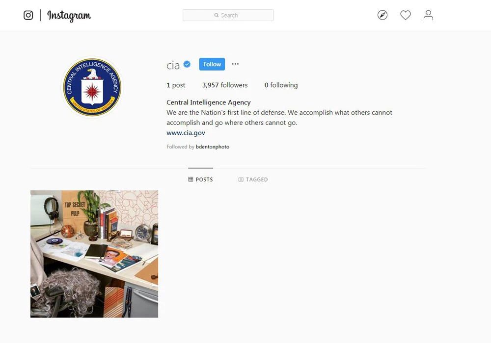 ‘I spy with my little eye’: CIA launches Instagram account