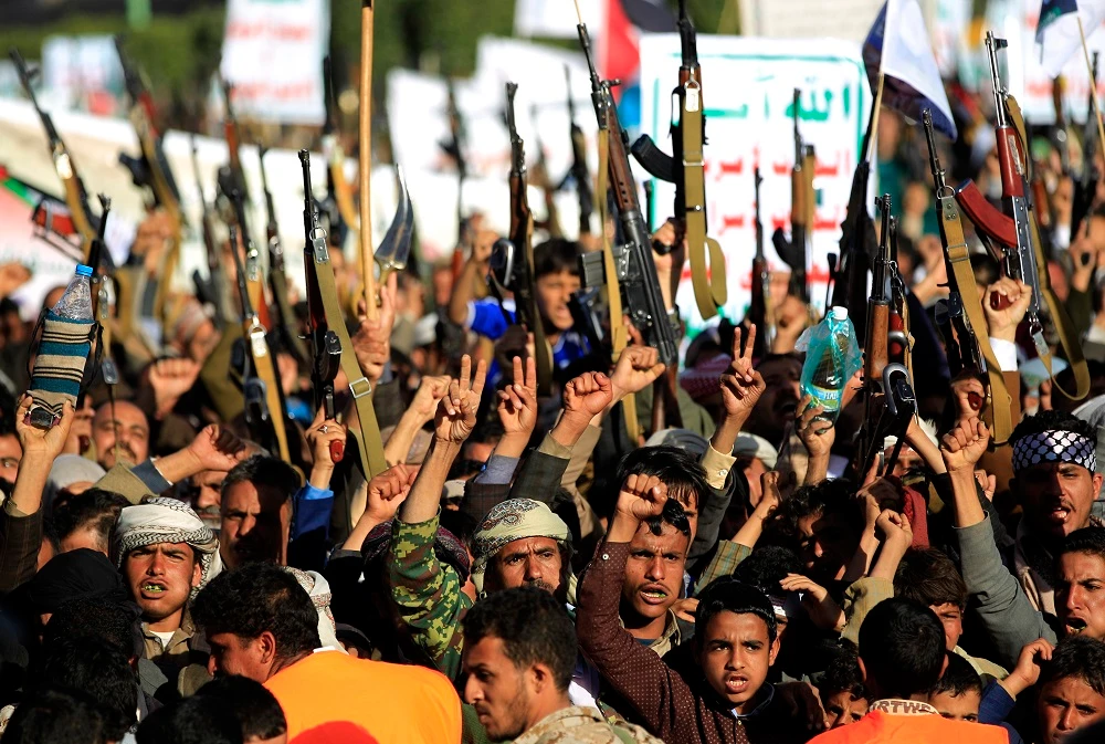Iran-backed Houthi militia have been accused of mistreating members of the Baha’i faith. (File/AFP)