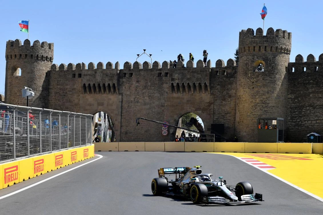 Valterri Bottas takes pole in Azerbaijan after Leclerc crashes