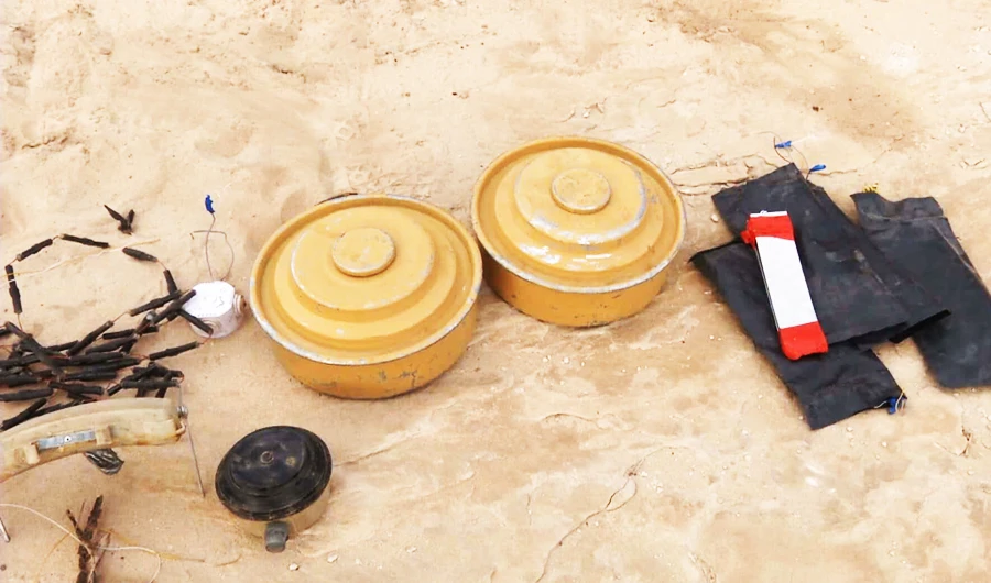 24 anti-personnel mines, 1,018 anti-tank mines were cleared. (SPA)