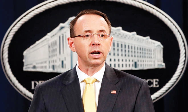 US Deputy Attorney General Rosenstein resigns