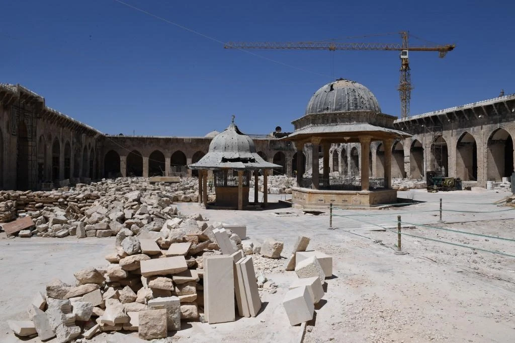 The Umayad Mosque is being slowly renovated. (AFP/File)