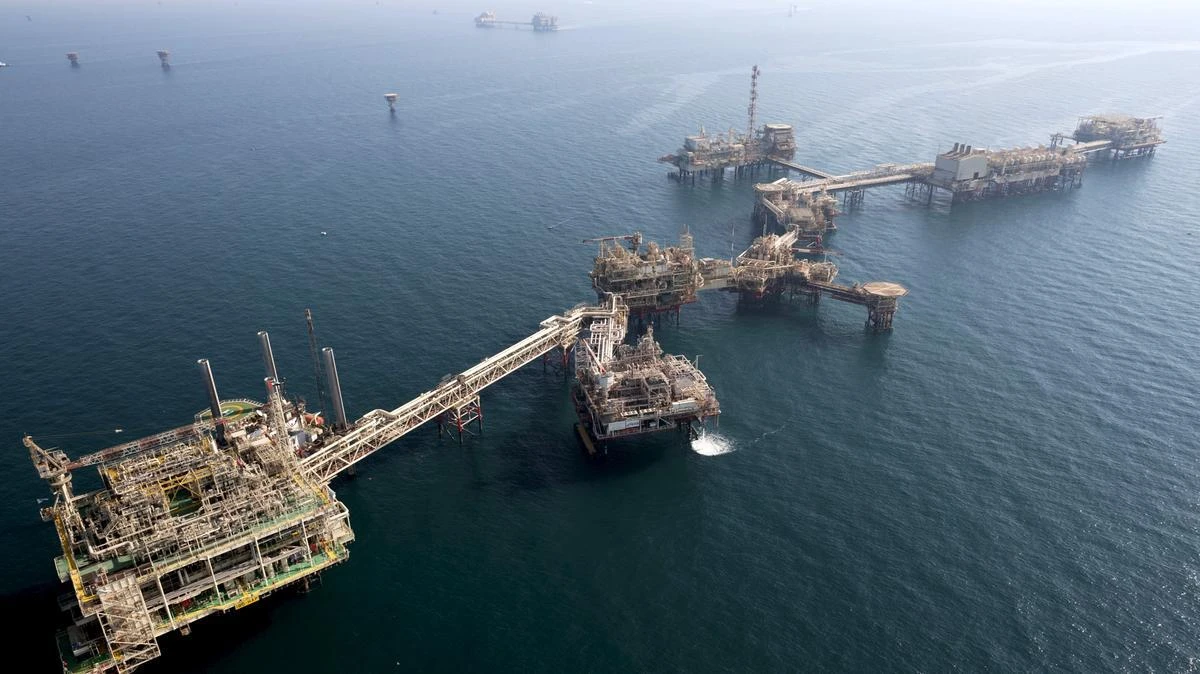 The supercomplex at Umm Shaif field, 150km offshore from Abu Dhabi. (Supplied)