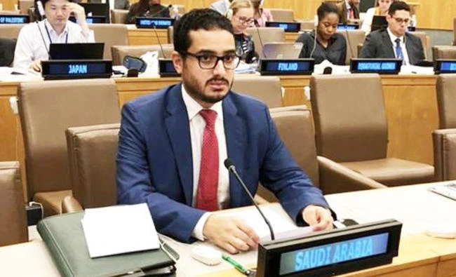 Mohammed Al-Qadhi, head of media and protocol for the Saudi permanent delegation to the UN. (Twitter)