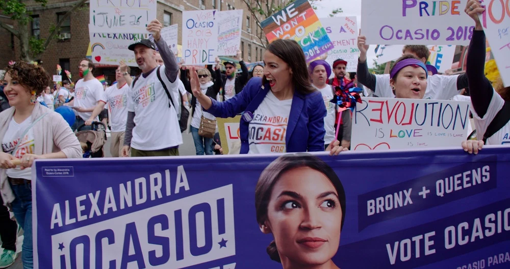 Alexandria Ocasio-Cortez was the first candidate director Rachel Lears met, in March 2017. (Supplied)