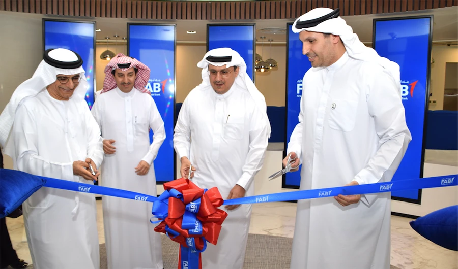 The ribbon-cutting ceremony was attended by Dr. Ahmed Abdulkarim Alkholifey, Khaldoon Khalifa Al-Mubarak, and other officials.