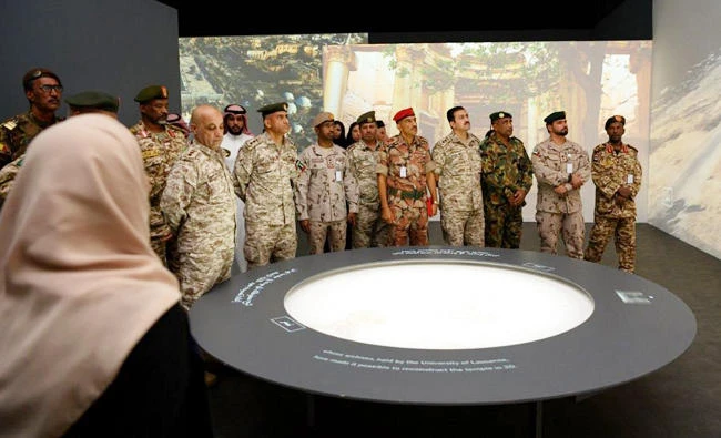 The exhibition will feature ancient and archaeological sites such as Libya’s Leptis Magna, Aleppo and Palmyra in Syria, and Mosul in Iraq. (SPA)
