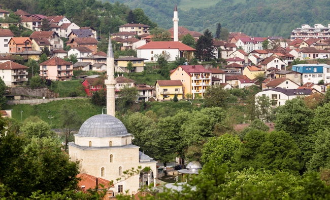 View of a renewed Aladza Mosque that was demolished at the beginning of the Bosnian war in Foca, Bosnia and Herzegovina, May 4, 2019. (REUTERS)