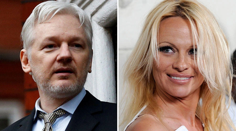 Pamela Anderson spoke emotionally after meeting WikiLeaks founder Julian Assange in a London prison. (Reuters)