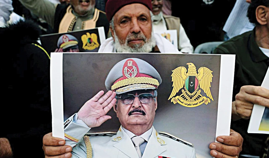 US President Donald Trump has recognized Khalifa Haftar’s ‘significant role in fighting terrorism and securing Libya’s oil resources.’ (Reuters)
