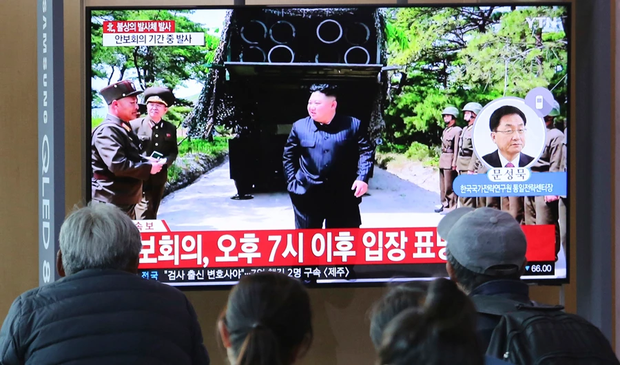 The North’s latest test firing coincided with the visit to Seoul of the US’s top nuclear envoy Stephen Biegun. (AP)