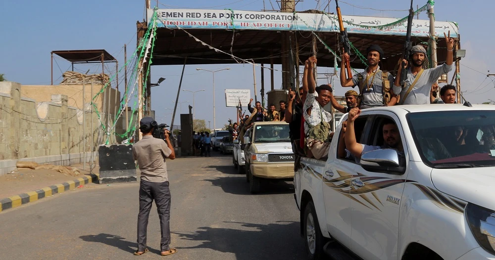 Houthis in the port city of Hodeidah on December 29, 2018. (File/AFP)