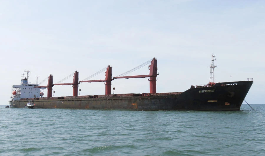 This undated photo released by the U.S. Justice Dept, Thursday, May 9, 2019, shows the North Korean cargo ship Wise Honest. (AP)