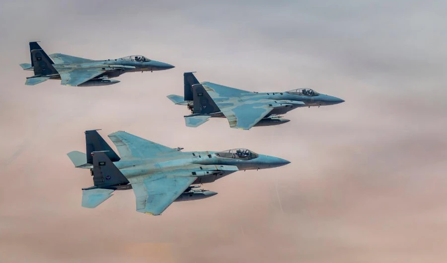 The coalition said a network of Unmanned Aerial Vehicles as well as foreign experts have been targeted. (SPA)