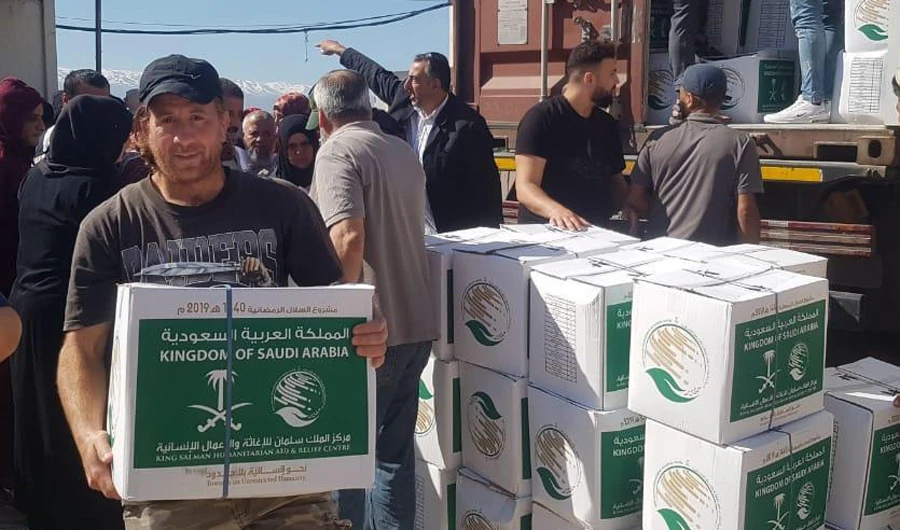 KSRelief distributes food regularly among Syrian refugees in Lebanon and elswhere. (SPA)