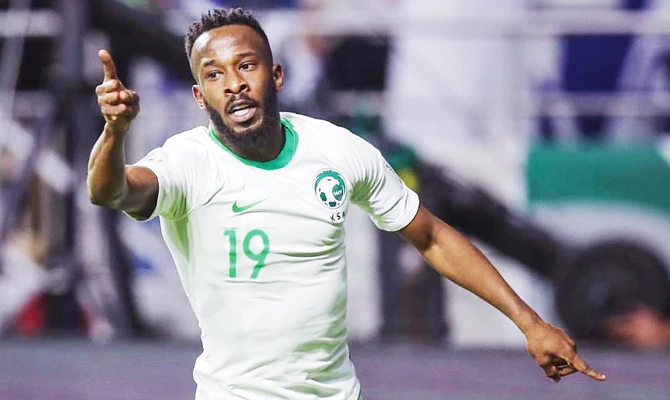Al-Ittihad and Saudi national team striker Fahad Al-Mowallad in action. (SPA file photo)