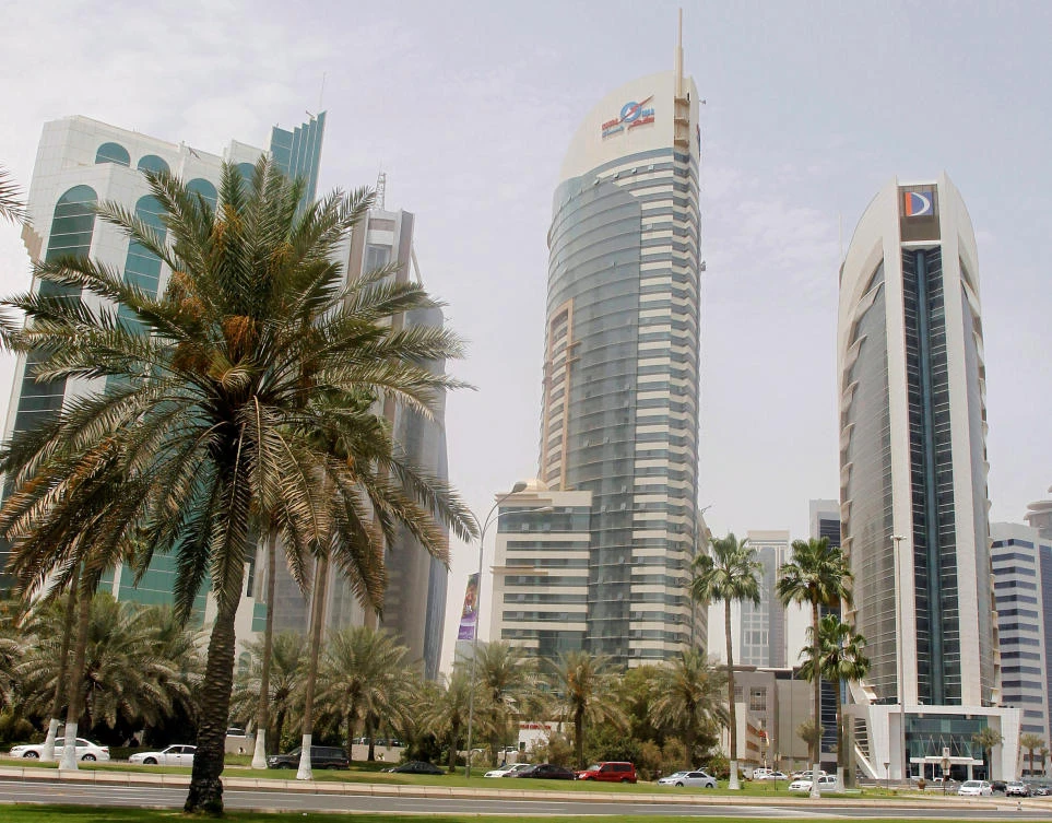 A view of Doha Bank Tower (R) in Doha, Qatar. (File/AFP)