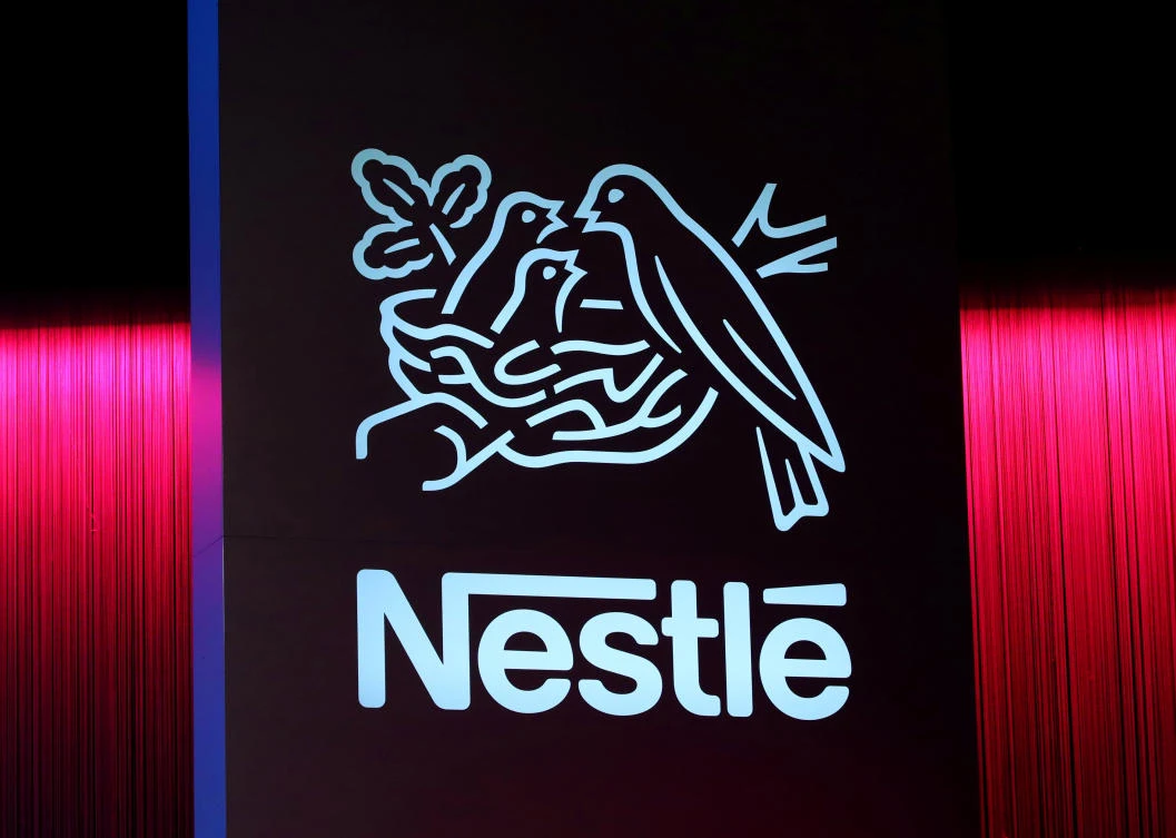 A logo is pictured during the 152nd Annual General Meeting of Nestle in Lausanne, Switzerland April 11, 2019. (Reuters/File Photo)