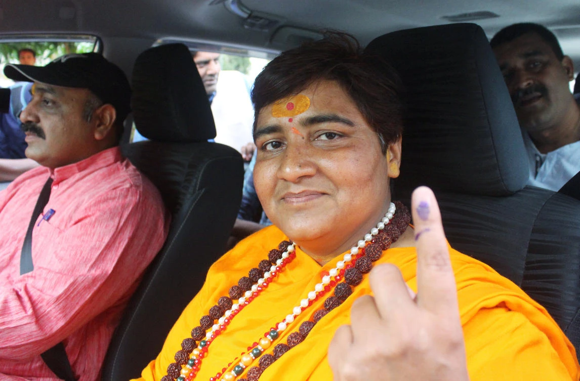 Pragya Singh Thakur was fielded as a candidate by Prime Minister Narendra Modi’s ruling Bharatiya Janata Party (BJP) in the current general election. (File/Reuters)