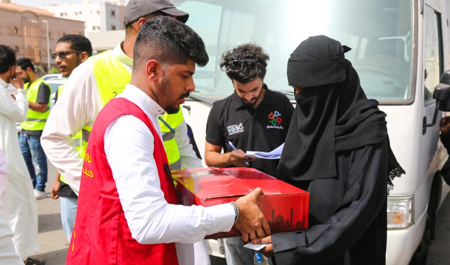 A McDonald’s team visited the areas to distribute the boxes.