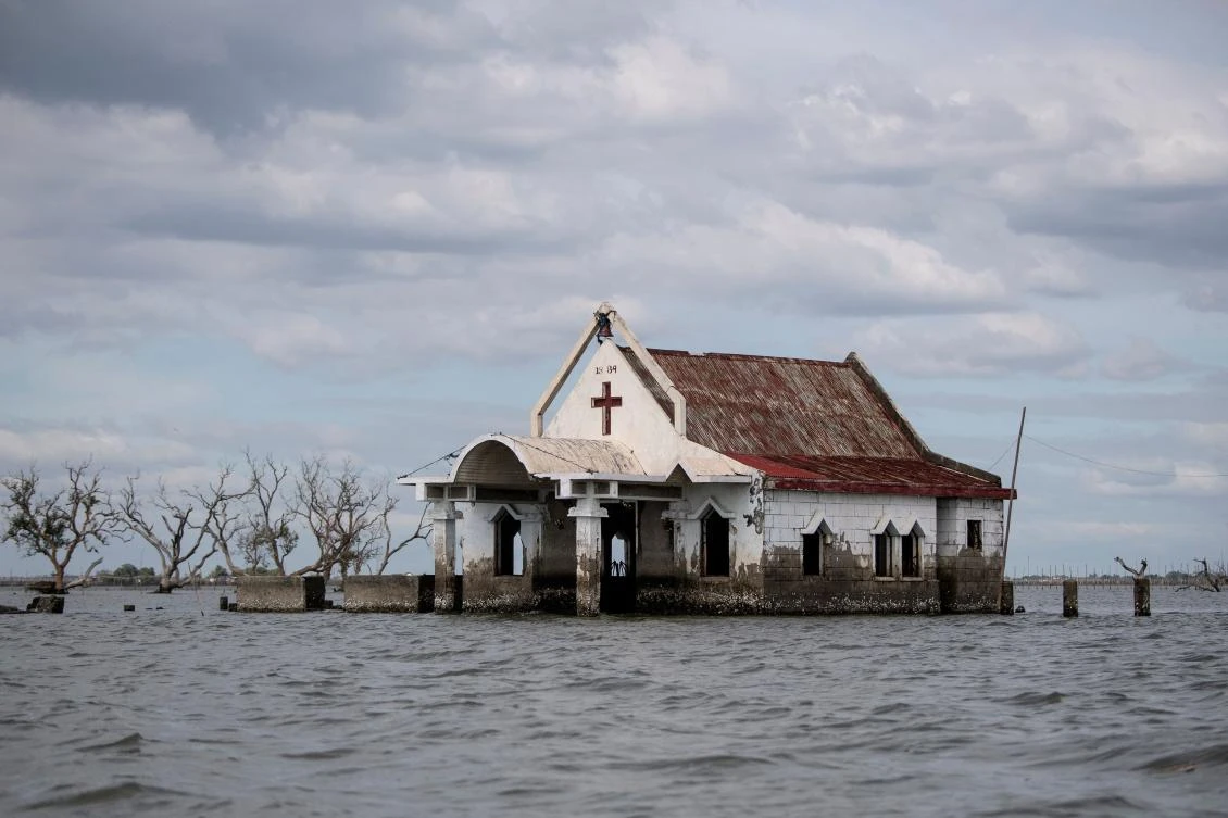 Areas north of Manila like the provinces of Pampanga and Bulacan have sunk four-six centimeters (1.5-2.4 inches) a year since 2003, according to satellite monitoring. (AFP)