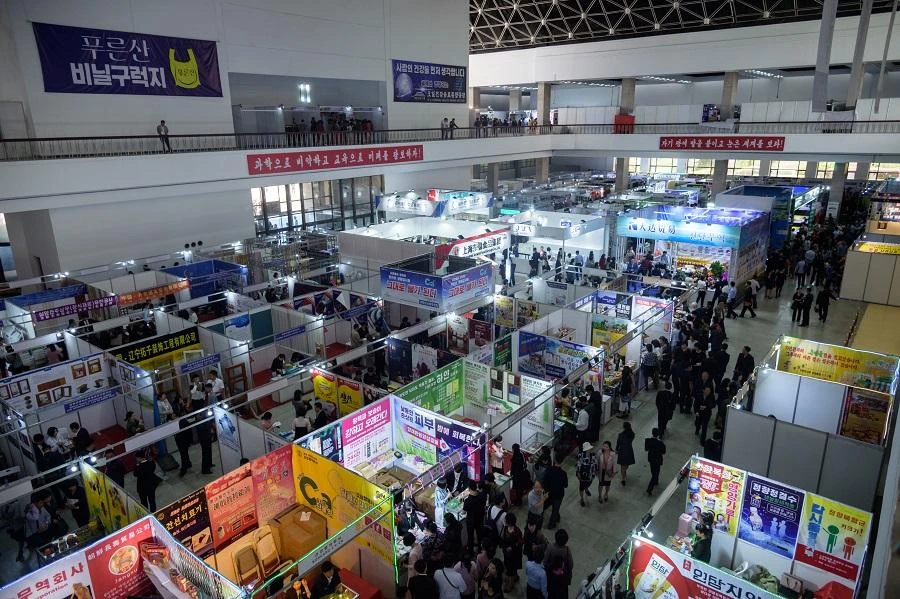 The 22nd Pyongyang Spring International Trade Fair opened on Monday with a ceremony hosted by top economic officials. (AFP)