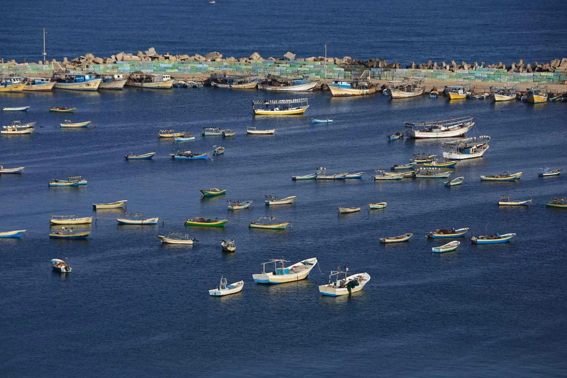 The 15-nautical-mile fishing limit for Palestinian fishermen is the largest allowed in years by Israel. (AFP)