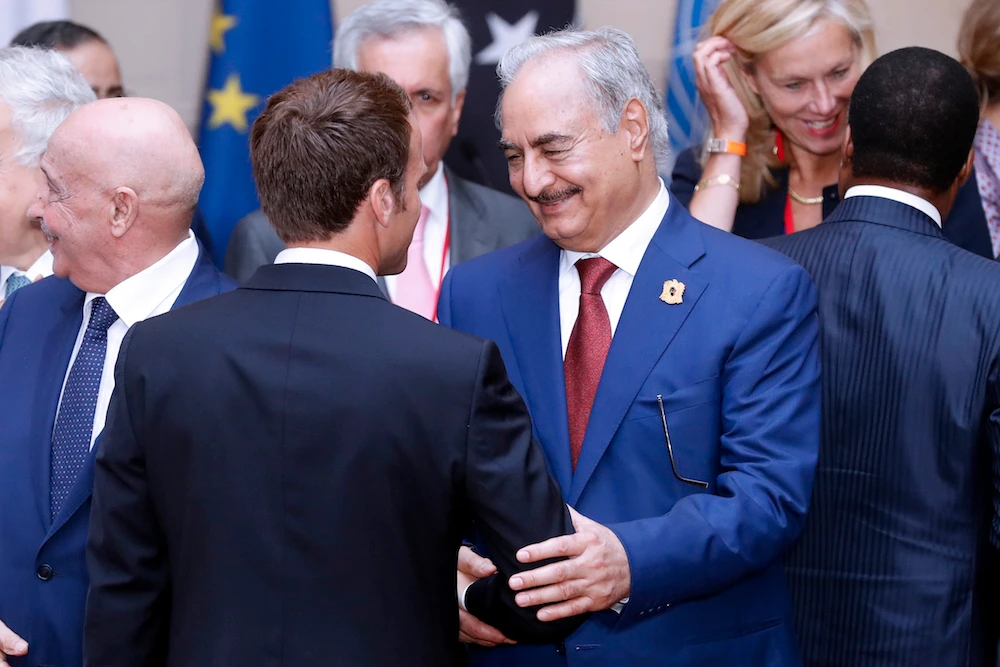 Libyan eastern commander Khalifa Haftar told French President Emmanuel Macron that conditions for a cease-fire were not in place. (File/AFP)
