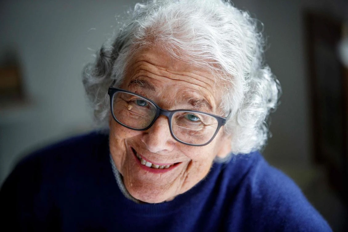 German-born British author and illustrator Judith Kerr, wrote the famous children’s book ‘The Tiger Who Came To Tea.’ (AFP/Tolga Akmen)