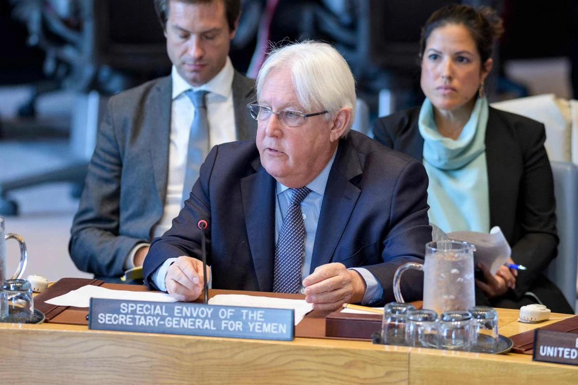 UN envoy for Yemen Martin Griffiths was accused in a letter from the Yemeni president of undermining the chances of peace. (AFP)
