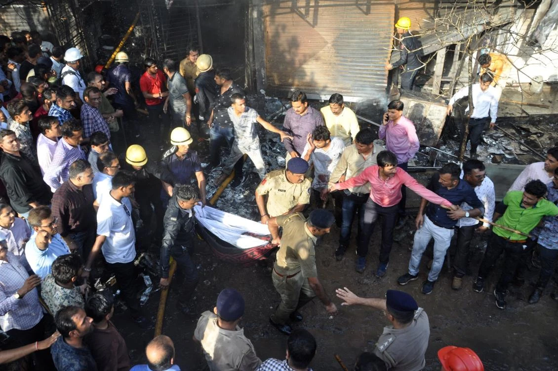 At least 15 students died on May 24 in a fire in a building in India housing a college, officials said. (AFP)