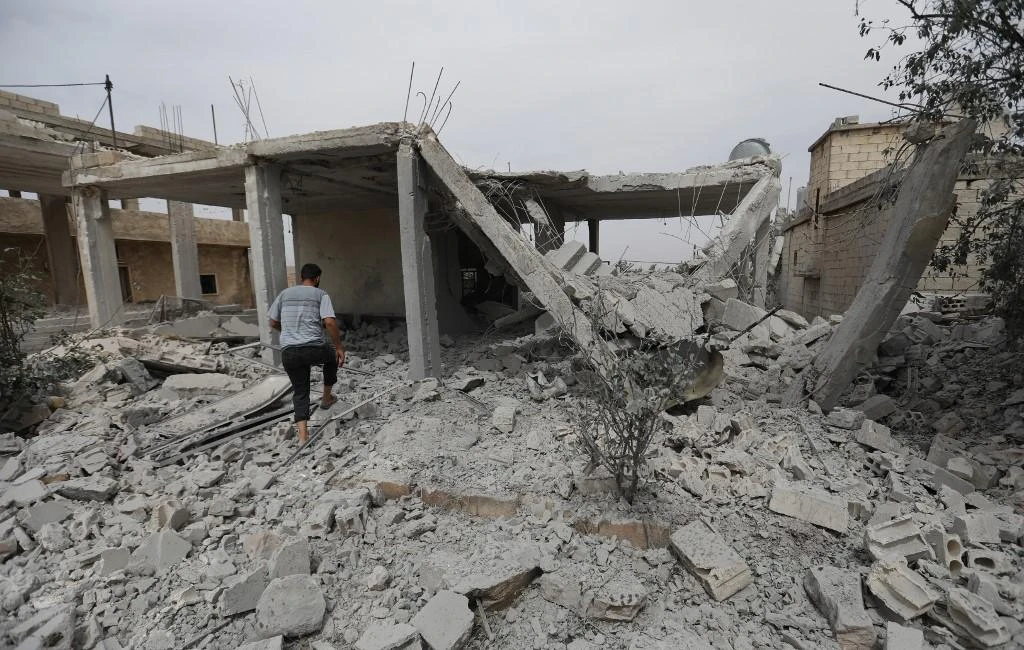 The village which the Syrian government recaptured, Kfar Nabudeh, is in the southwestern edge of Idlib. (File/AFP)