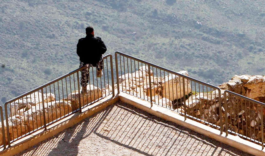 A Lebanese security police stands southern Lebanon, in this file photo taken on January 18, 2015. (Reuters)