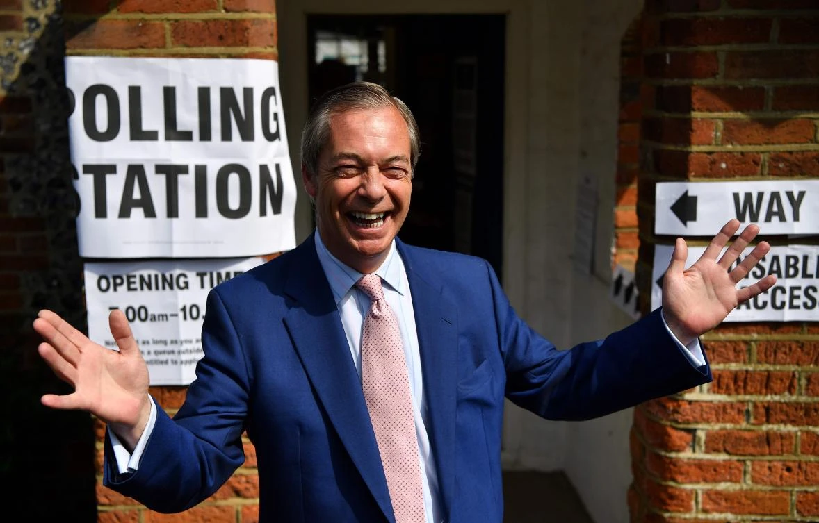 Nigel Farage won in the United Kingdom’s European Parliament election by riding a wave of anger over Brexit delays. (AFP)