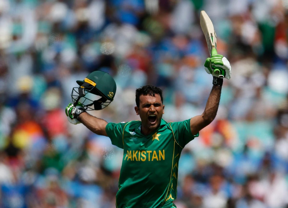 In this file photo Fakhar Zaman celebrating his century against India. (Reuters / File)
