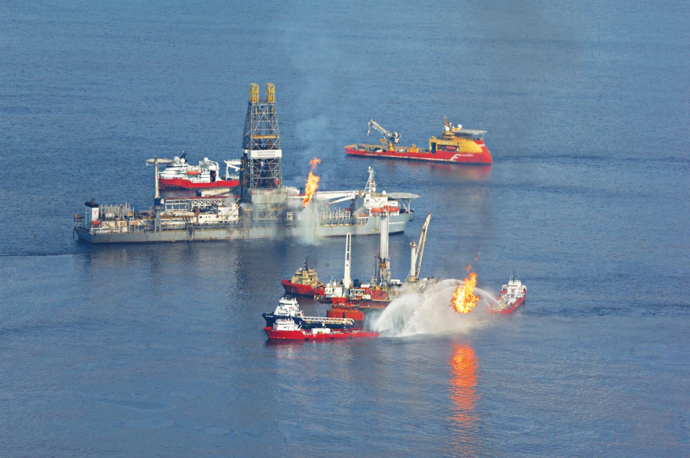 Marine ecosystems endangered by tanker sabotage in the Gulf