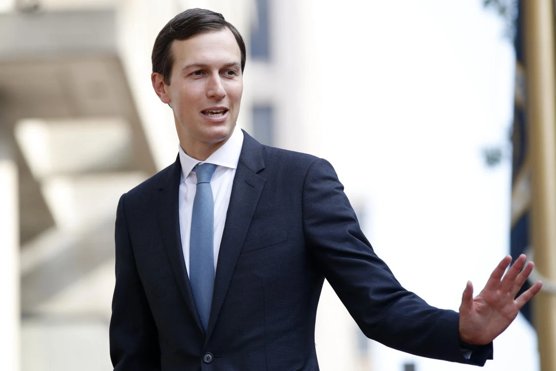 Jared Kushner, accompanied by Trump envoy Jason Greenblatt and Brian Hook, the US special representative for Iran, arrived in Jerusalem after earlier stops in Morocco and Jordan. (AP Photo)