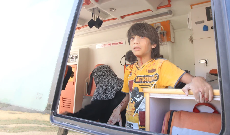 Syrian boy survives regime bombing that killed his mother, siblings