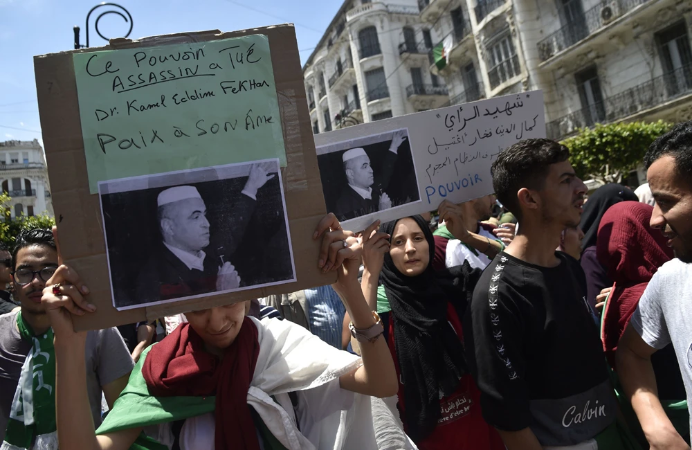 Funeral of Algerian activist draws thousands after prison death