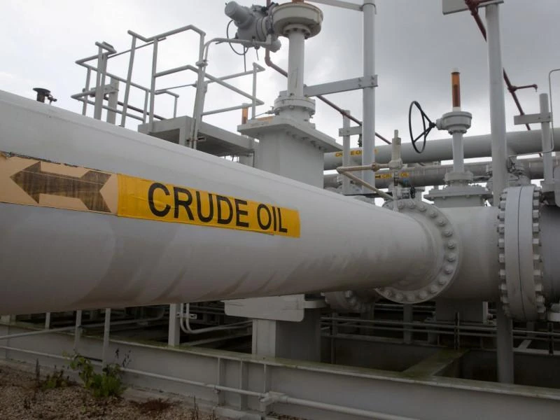 Crude prices continued to slide despite the first drawdown on US crude stocks in several weeks. Above, a maze of crude oil pipes and valves at the Strategic Petroleum Reserve in Freeport, Texas (Reuters)