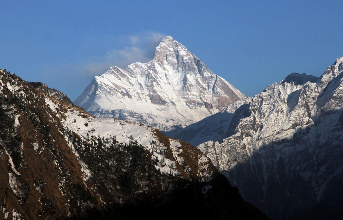 Above, the snow-covered Nanda Devi mountain as seen from Auli town in the northern Himalayan state of Uttarakhand, India. (Reuters)
