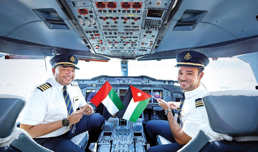 The A380 Amman service was led by Captain Arif Al-Reyami and Jordanian First Officer Laith Saudi.