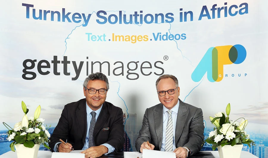 Lee Martin, senior vice president, global strategic development at Getty Images, and Lionel Reina, CEO of APO Group.