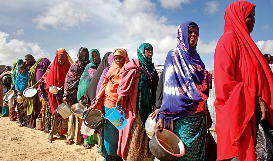 Communities that were already vulnerable due to past droughts in Somalia are again facing severe hunger and water scarcity. (AP)