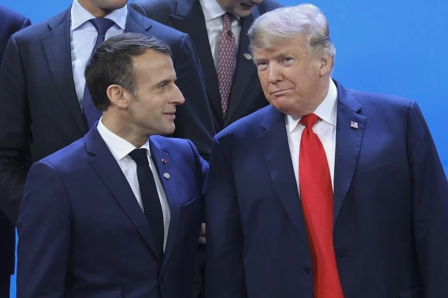 Macron and Trump had held several phone calls during which they rebuilt a relationship that had started surprisingly well after Macron’s election in 2017. (File/AFP)