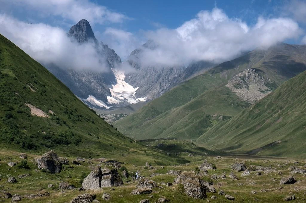 Kazbegi is a popular tourist destination because of the spectacular landscapes of the Greater Caucasus mountain range. (File/AFP)