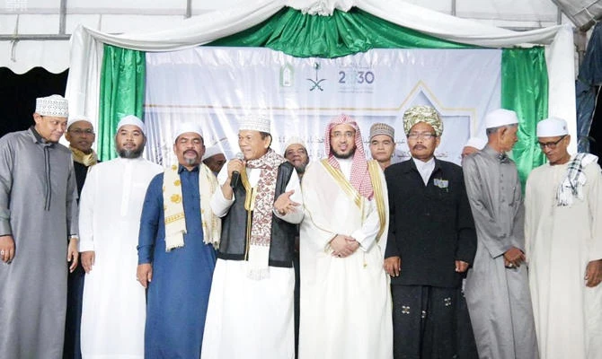 More than 600 people attended the ceremony at the Saudi embassy in Bangkok on the occasion of Eid. (Supplied photo)